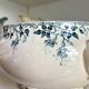 Salad bowl, soup tureen E. Bourgeois in blue ironstone