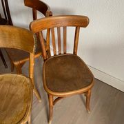 Set of 30 bistro chairs BOIS COURBÉ Vintage 60s mismatched