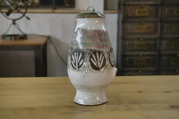 Large brutalist ceramic vase attributed to Albert Thiry 1950s