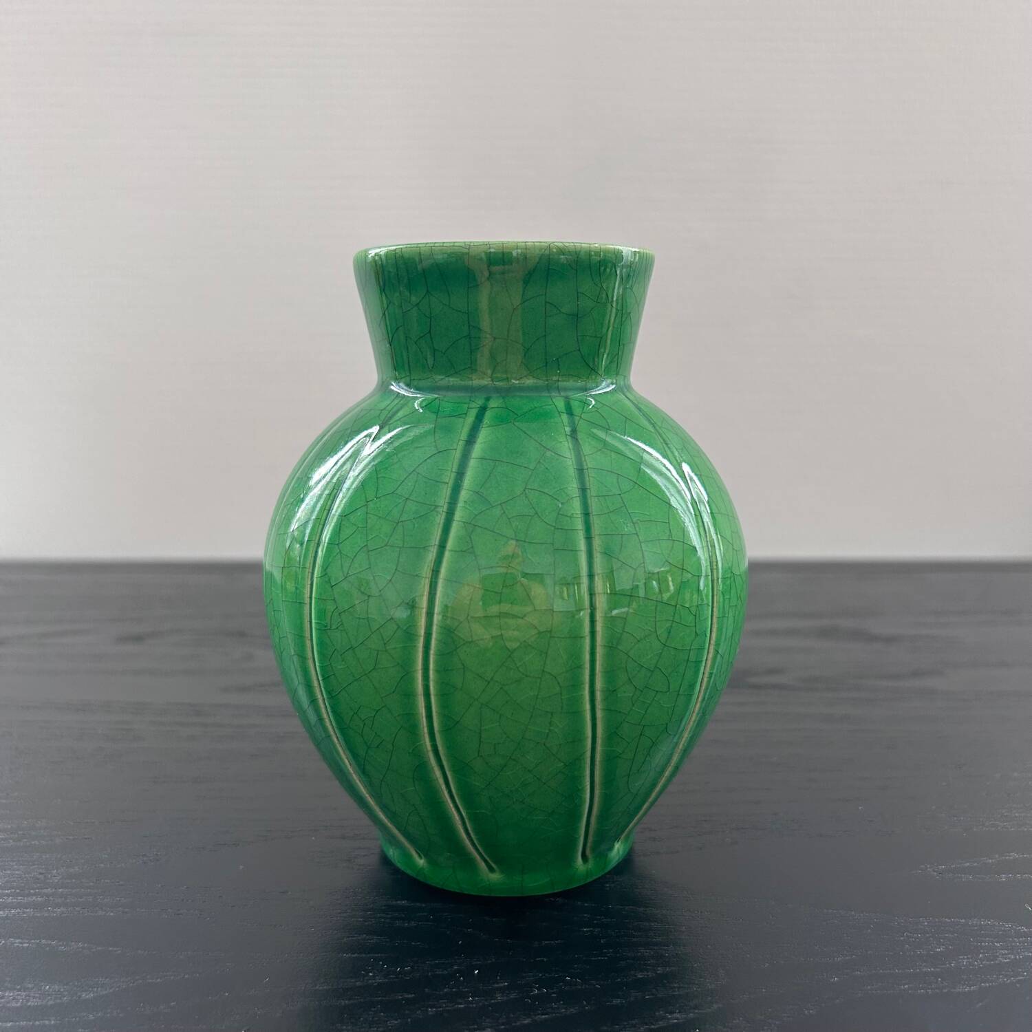 Cracked earthenware vase