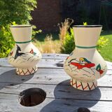 Paire de vases Bagdad Longwy