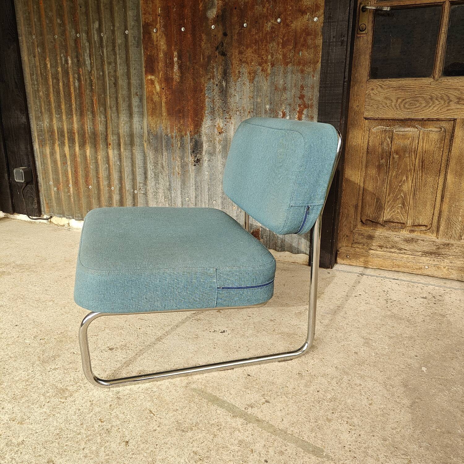 1970s tubular armchair