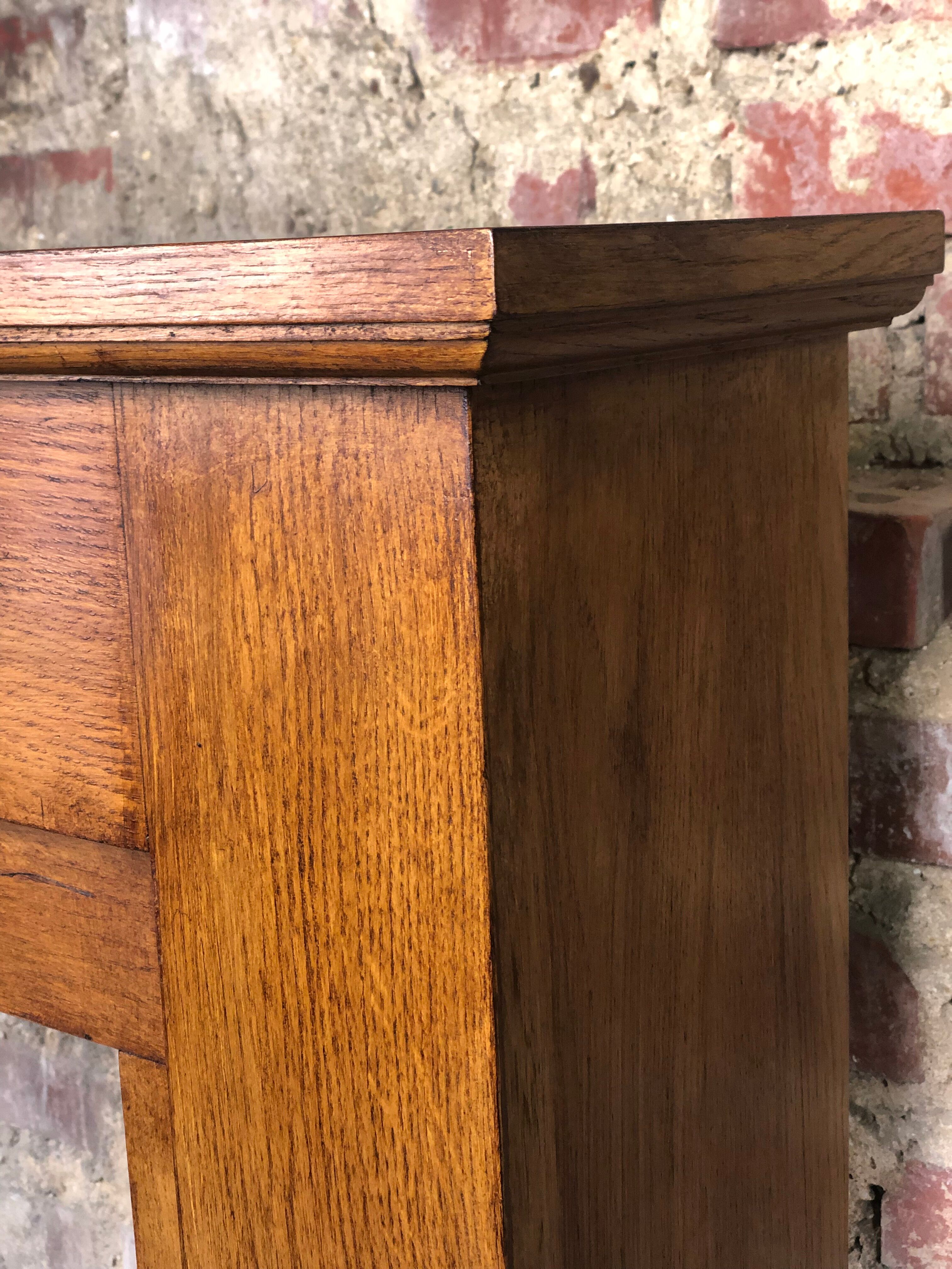 Fireplace surround in light oak 1980s