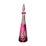 SAINT-LOUIS, Massenet. Tapered Rhine wine carafe, lined-cut crystal.