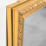 Gold leaf wooden rectangular mirror 1950