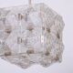 Mid-Century Chandelier in Chrome and Glass by Kamenický Šenov, Czech, 1960s
