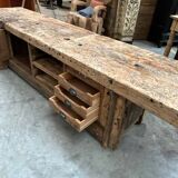 Huge workbench at the beginning of the 20th century transformed into a TV unit