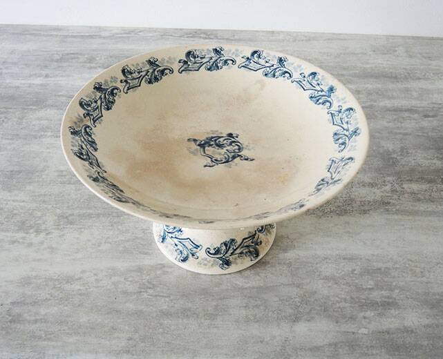 Old longwy ceramic compotier