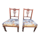 Paire de chaise basse