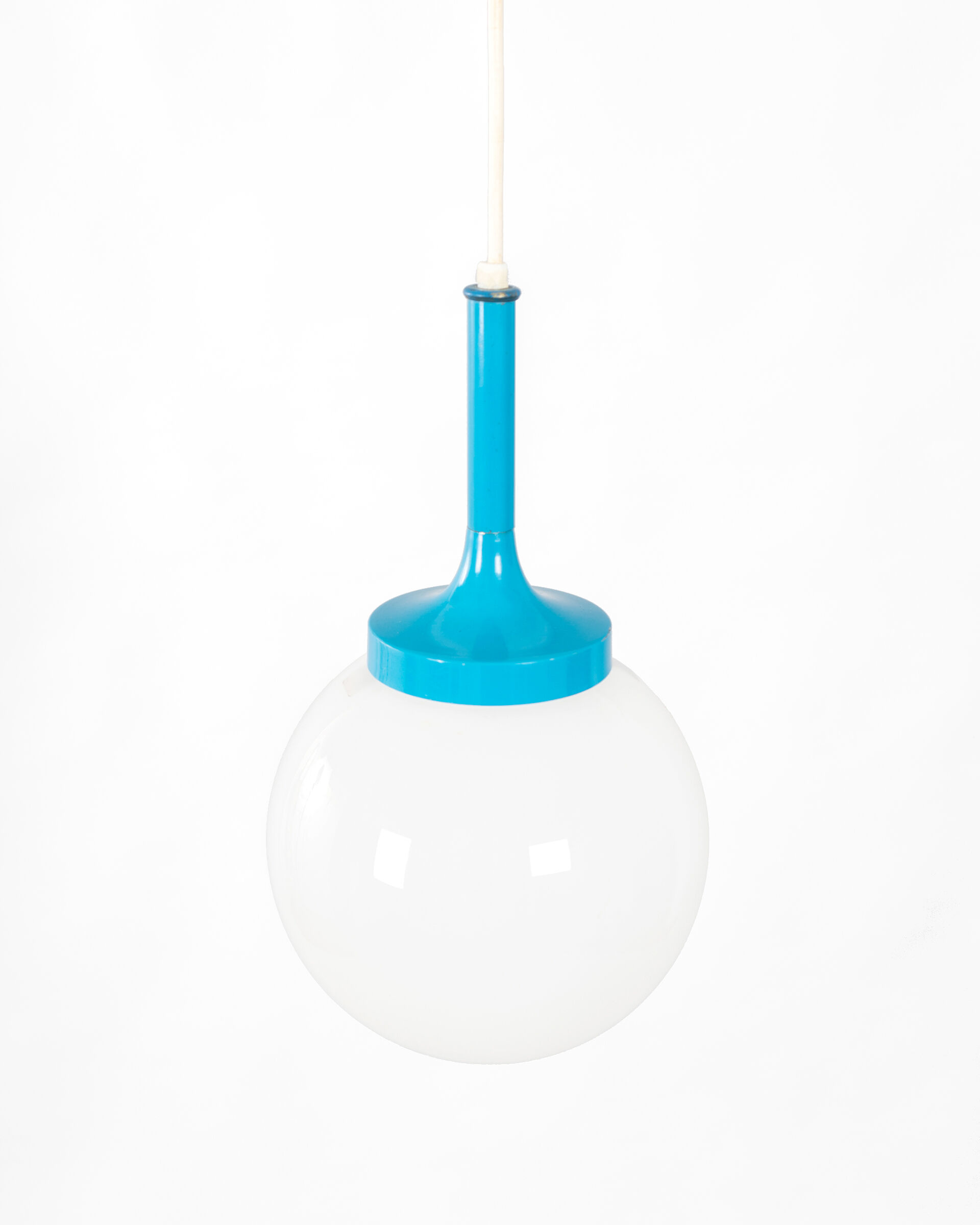 Vintage opaline pendant lamp, 1970's, France