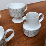 Vintage grey coffee service Secunda, made in Germany by Tapio Wirkkala for Rosenthal, set of 28.