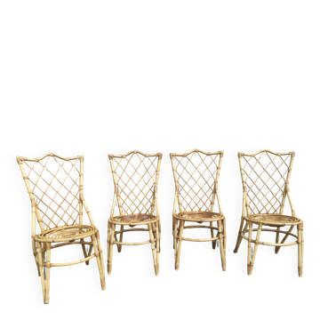 Set of 4 Louis Sognot chairs