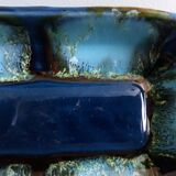 Vallauris stamped pocket emptier in flamed stoneware