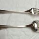 Spoon and fork to serve in silver metal of christofle model "spatours"