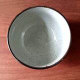 Asian ceramic and rattan tea set with plant geisha motifs