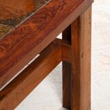Scandinavian coffee table in rosewood and ceramic