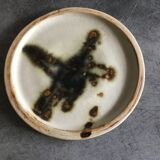 Plate vintage pottery la colombe in stoneware artistic effect vallauris 17,8 cm