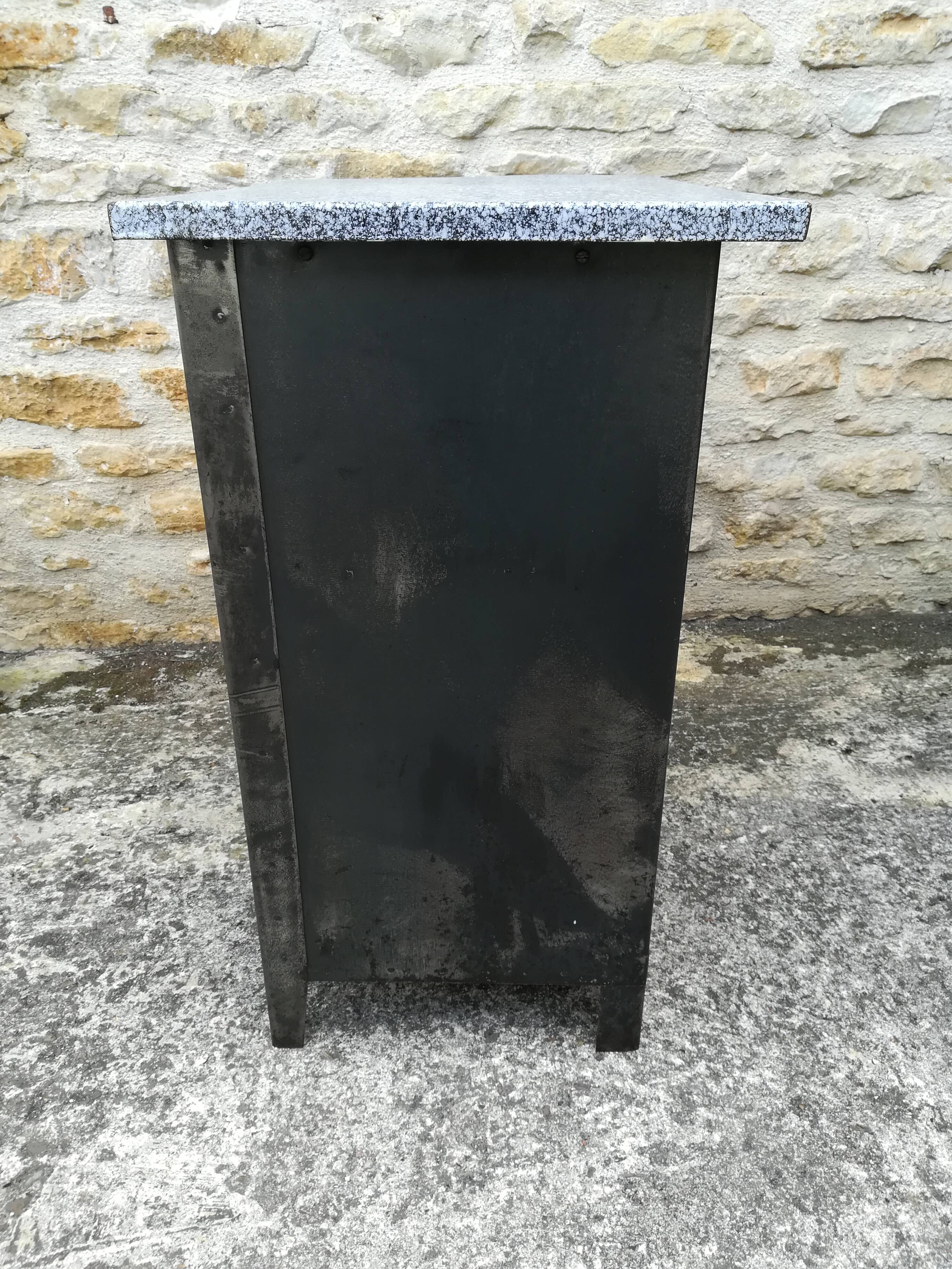 Sheet metal industrial furniture sideboard