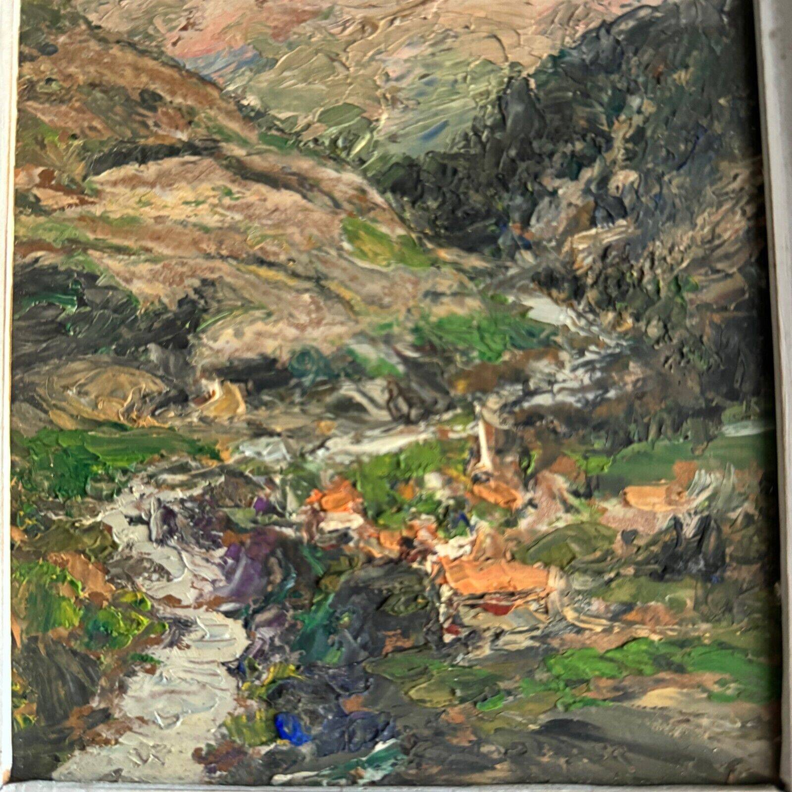 Oil on panel by J. Denier 1920 La Maurienne