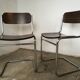 Pair of cantilever chairs from the 80s bauhaus style