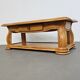 French solid oak coffee table 1970s