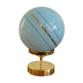 Lampe à poser verre de clichy bleu