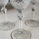 Set of 6 Large Red Wine Glasses. Bohemian Crystal. Diamond-tipped.