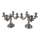 Pair of solid silver 950 candelabra in Louis XVI style
