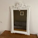 Late 19th century mirror with decorated pediment. 120x80.