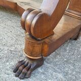 Empire restauration console with marble top in walnut from the 19th century