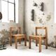 Duo de chaises en pin, style Les Arcs