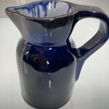 Old Cobalt Blue enamelled earthenware pitcher