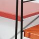 Tomado shelf in coloured metal floor shelves from 1958.