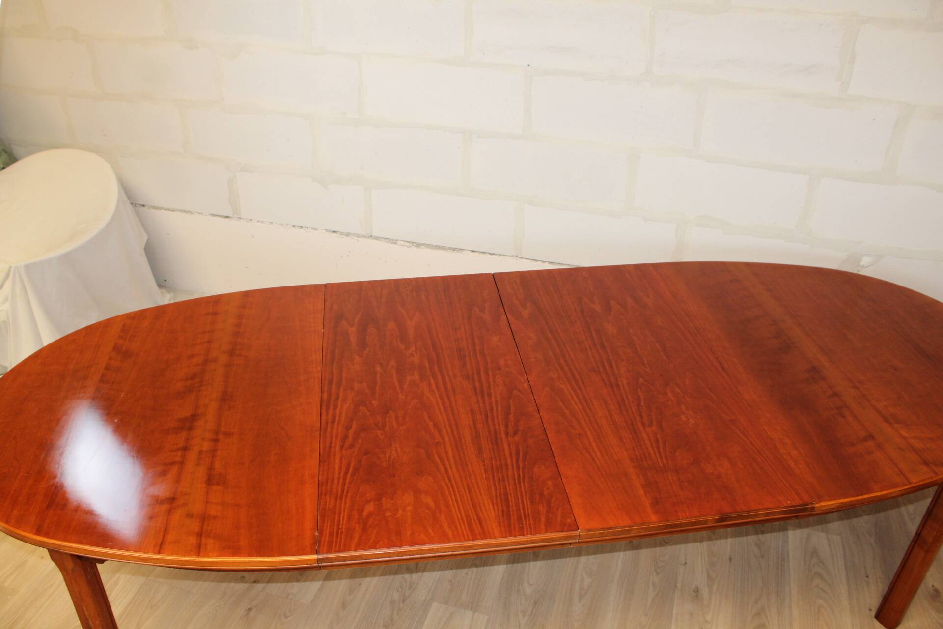 Vintage oval table in XXL cherry wood 1960s Sweden