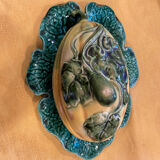 Barbotine Soup Tureen Sarreguemines