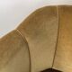 Mid century gold fringed velvet tub armchair