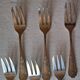 6 silver-plated cake forks