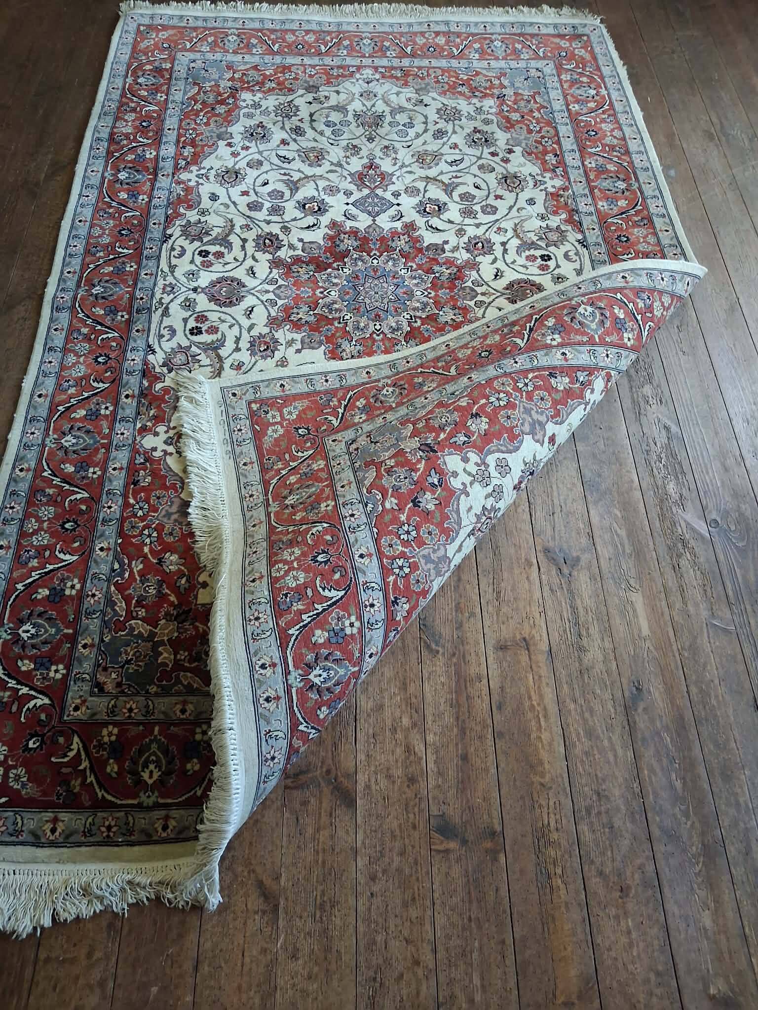 Tapis Indo Tabriz fait main 246x158cm