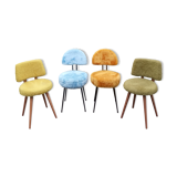 4 vintage moumoutes chairs