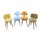 4 vintage moumoutes chairs