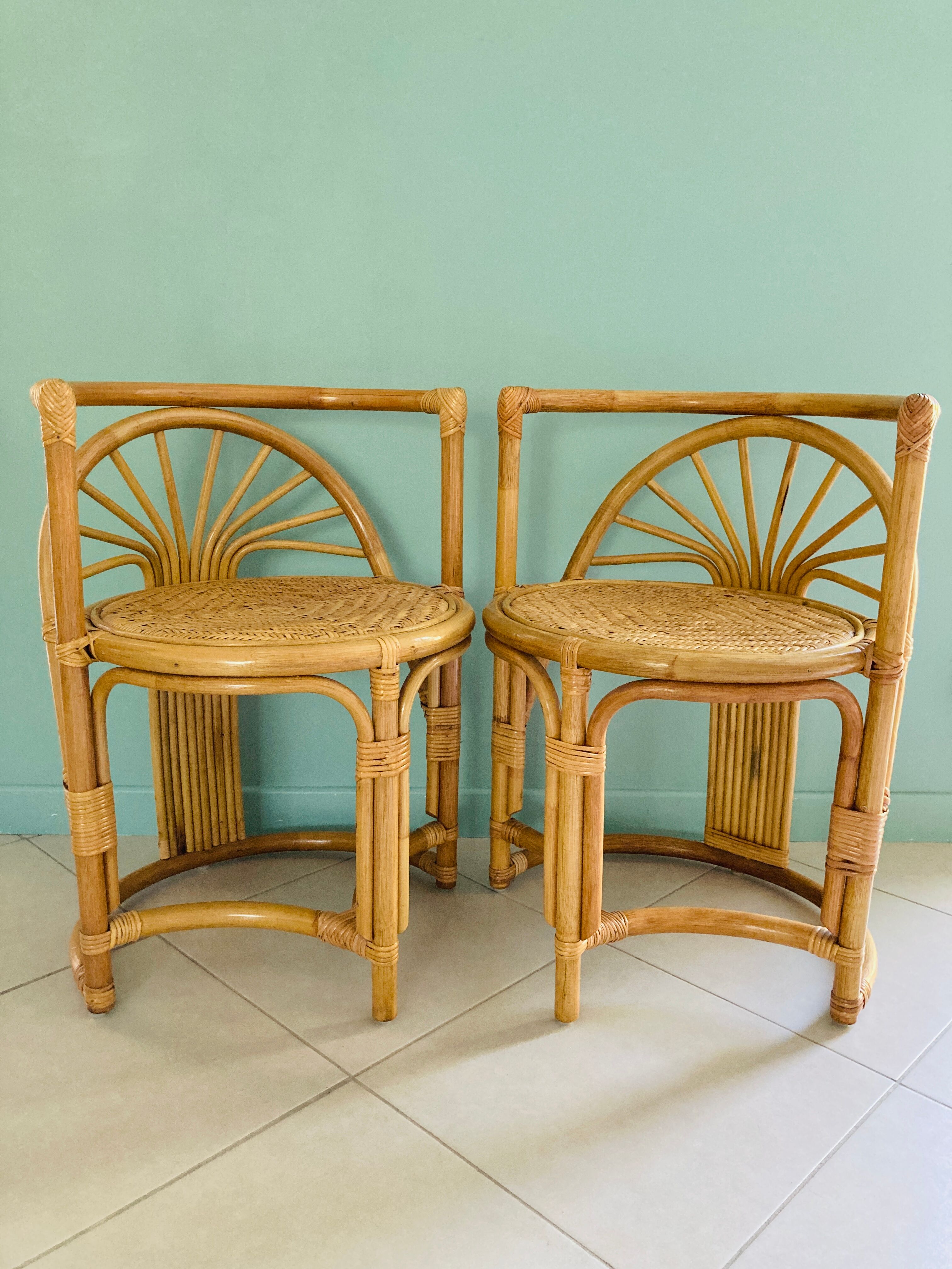 Garden lounge set Art deco in rattan and wicker