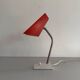 Table lamp with a red metal head, 1960, Germany