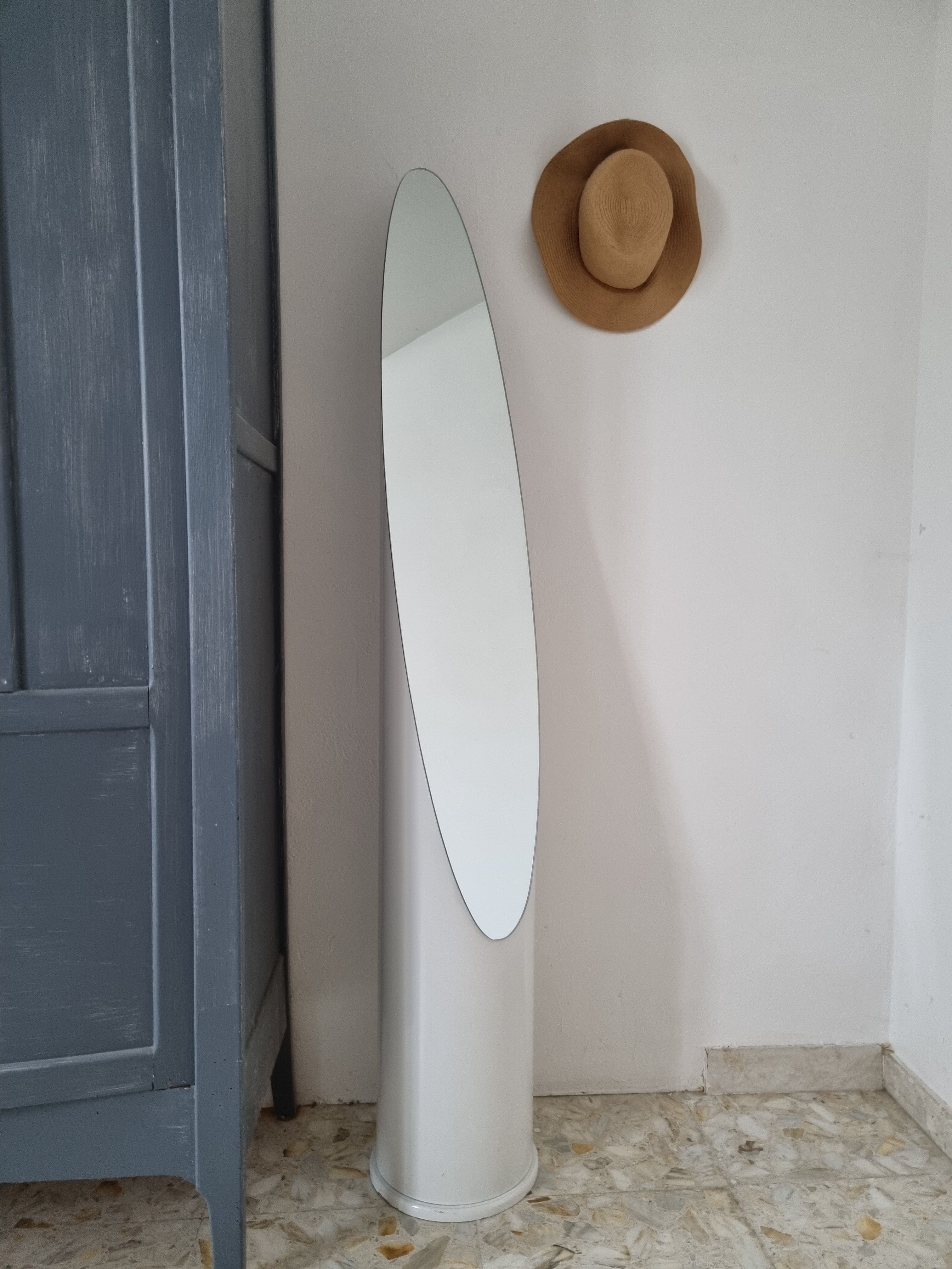 White lipstick psyche mirror