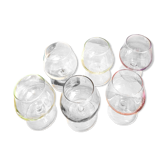 Six verres à digestif couleurs
