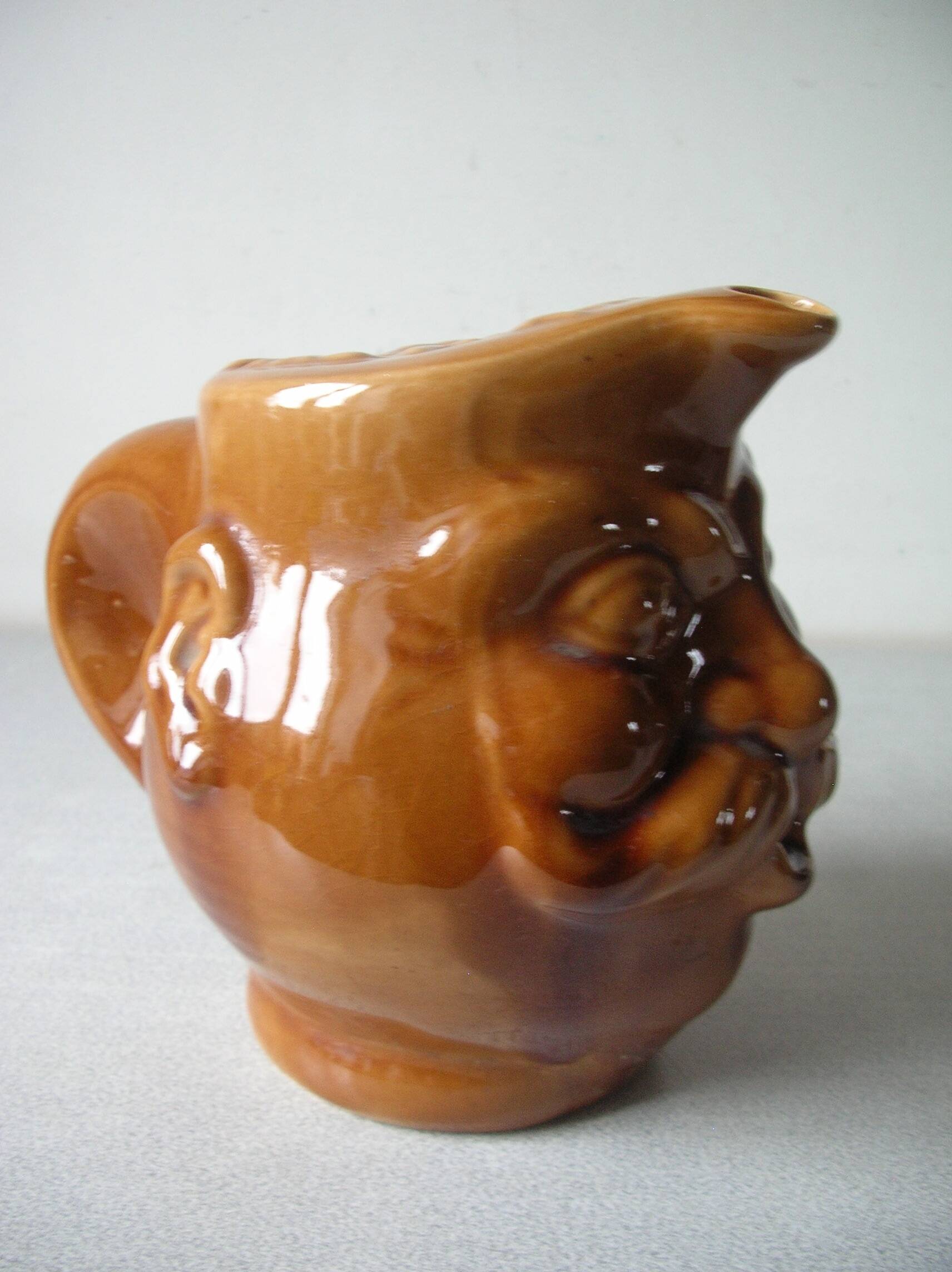 Old anthropomorphic pitcher Vins Fins Brocard Pichot jug bistro estaminet