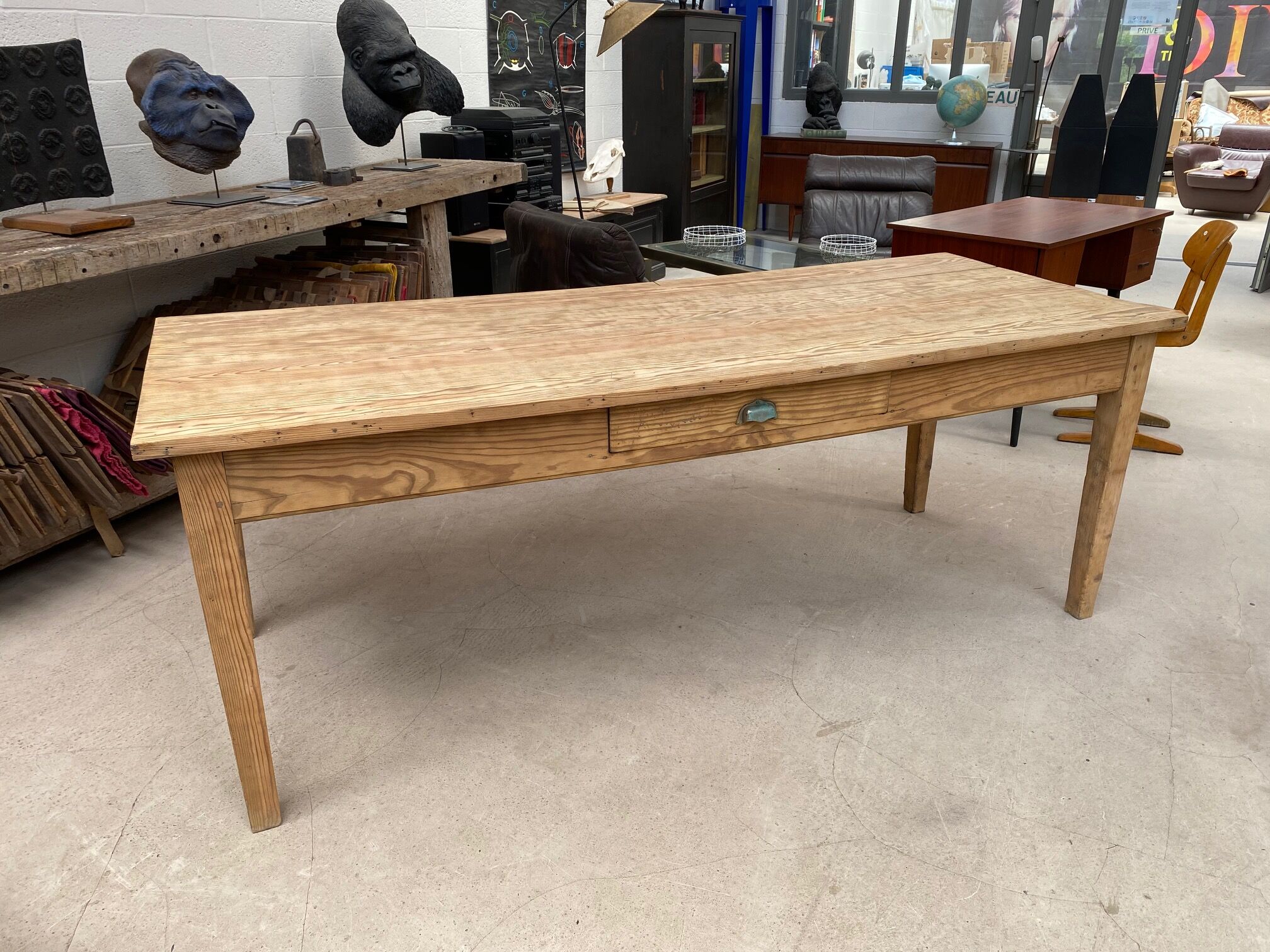 Old farm table feet spindles