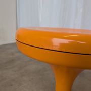 Set of 2 Orange Vintage Mushroom Stool “Jurček” by Meblo, 1960s – Space Age