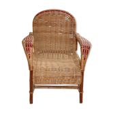 Fauteuil en rotin enfant vintage