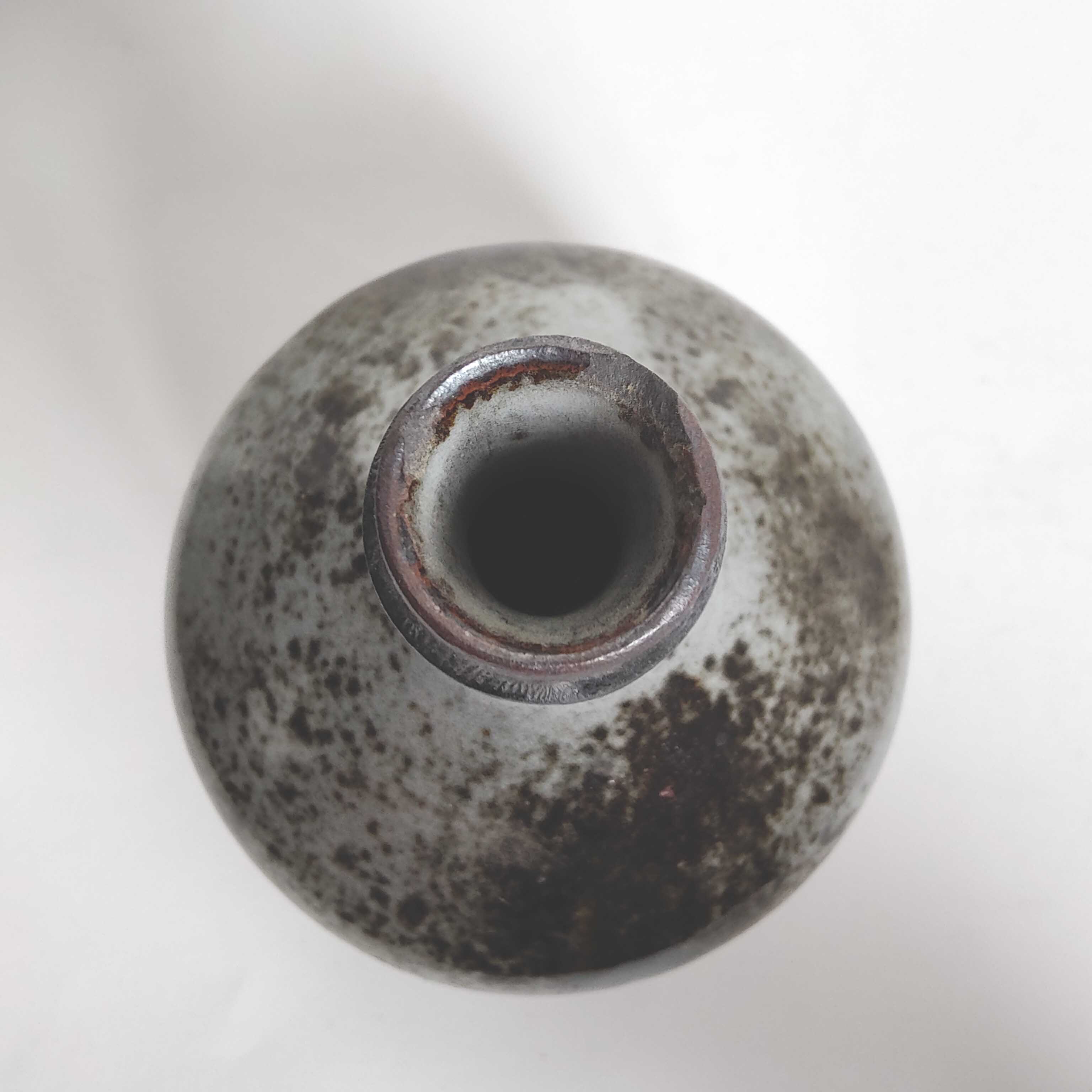 Vintage stoneware soliflore vase signed