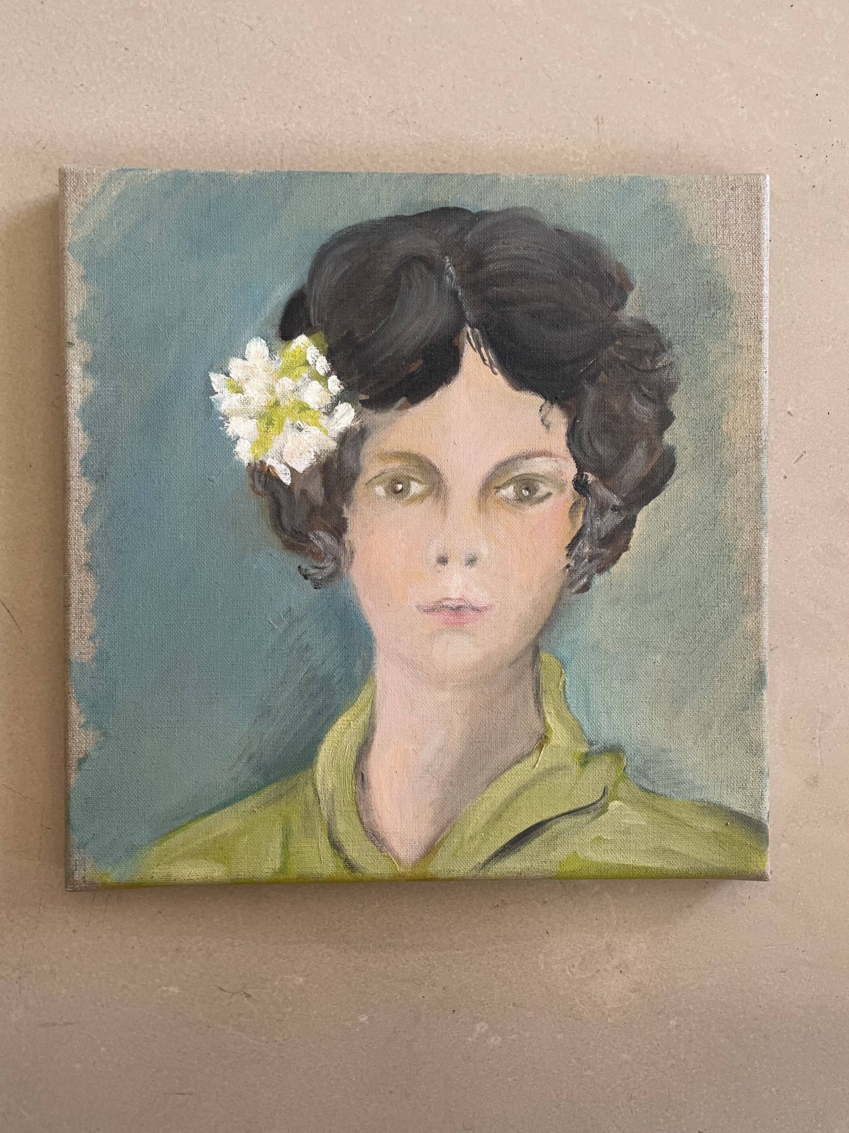 Oil on canvas, portrait of a woman